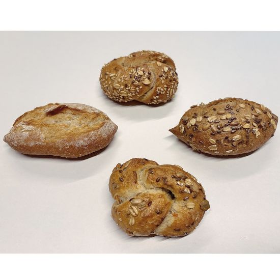 Bild von Mini Gourmet-Mix 60g mit der Beschreibung 4-fach sortiert,vorgebacken