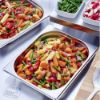 Bild von FRoSTA Ofen-Gemüse Rustikal, vegetarisch mit der Beschreibung Grobstückige Gemüsemischung mit getrockneten Tomaten,verfeinert mit Butter