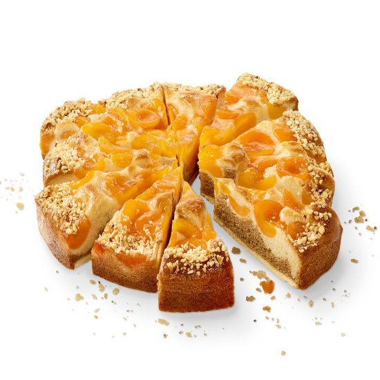 Bild von Aprikosen-Kuchen - vegan mit der Beschreibung ø28cm /1500g  in 14 Stk. vorgeschnitten