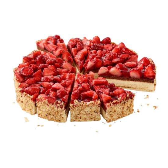 Bild von Feinster Erdbeerfruchtkuchen mit der Beschreibung ø28 cm /2100g in 12 Stk vorgeschnitten