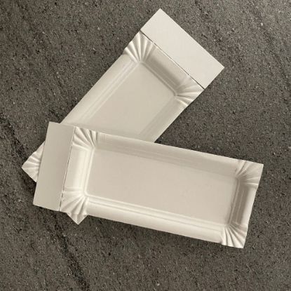 Bild von Pappteller 28 3/4M  8x18cm mit der Beschreibung m. Abriss 250 Stk