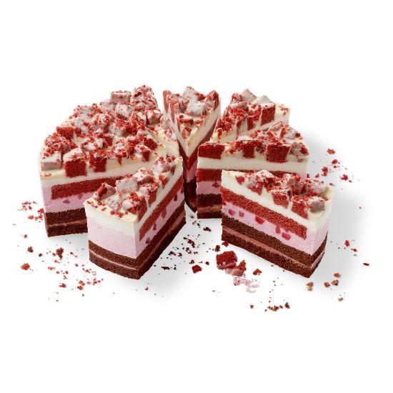 Bild von Strawberry Crunch Torte mit der Beschreibung Ø24 cm, vorgeschn.in 12 Stk.
