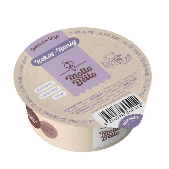 Bild von Molte Bello - Bio Hundeeis Kokos-Honig mit der Beschreibung Eis für Hunde ( und andere Haustiere ;-) Bio-zertifiziert & mit besten Zutaten.