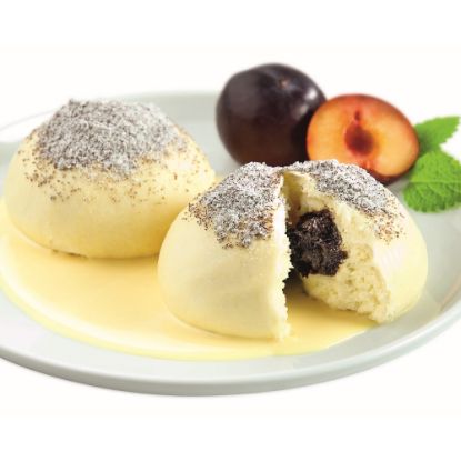 Bild von Germknödel mit Powidlfüllung 170g mit der Beschreibung Mit leckerer Pflaumenmußfüllung fertig gegart.