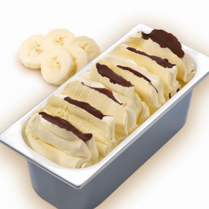 Bild von CDO Gelateria Banana-Crunch mit der Beschreibung Bananeneis mit feinen Knusperschichten