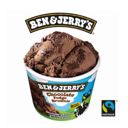 Bild von BJ Chocl. Fudge Brownie 100ml mit der Beschreibung Schokoladencremeeis mit saftigen Browniestücken