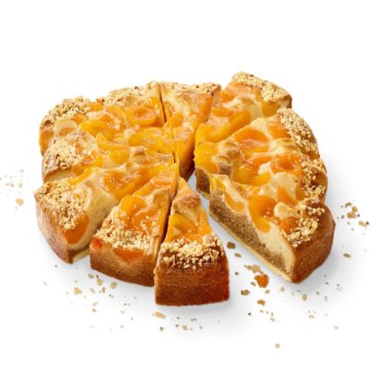 Bild von Aprikosen-Kuchen - vegan mit der Beschreibung ø28cm /1500g  in 14 Stk. vorgeschnitten