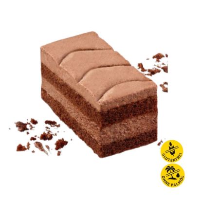 Bild von Schoko-Sahne-Schnitte mit Kakao gluten+ laktosefrei mit der Beschreibung 19,5x29cm/1300g in 12 Stk. vorgeschnitten