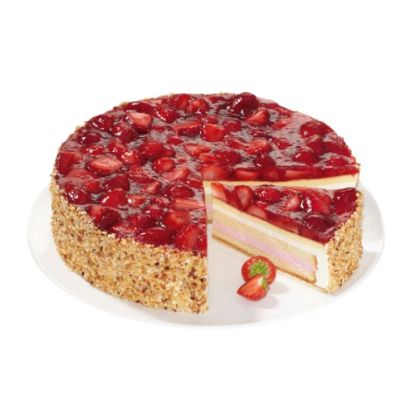 Bild von Erdbeer-Buttermilch-Torte mit der Beschreibung ø 28cm /2250g ungeschnitten