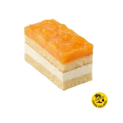 Bild von Mandarinen-Käse-Sahne-Schnitte mit der Beschreibung 19,5x29cm/2000g in12 Stk vorgeschnitten