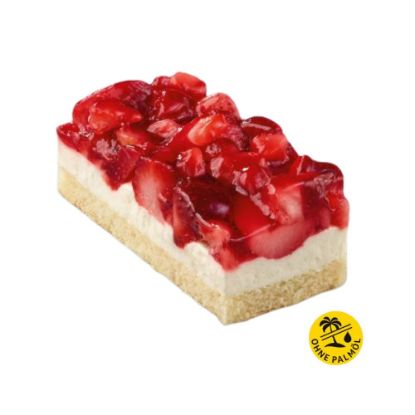 Bild von Erdbeer-Joghurt-Sahne-Schnitte mit der Beschreibung 19,5x29cm/1350g in 12 Stk. vorgeschnitten