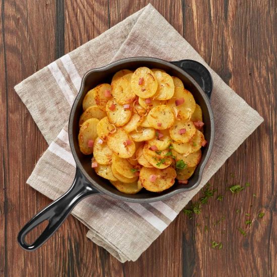 Bild von Frische Bratkartoffeln mit Katenschinken  & Zwiebel, CLEAN LABEL mit der Beschreibung Gegart & pfannenfertig.