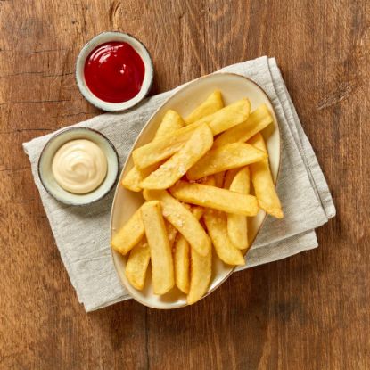 Bild von Steak Fries Pommes 10/18mm mit der Beschreibung Steakhouse-Pommes in Extra-Qualität, vorblanchiert.