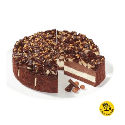 Bild von Chocolate Crunch Cake mit der Beschreibung ø24 cm /1600g in 12 StK vorgeschnitten