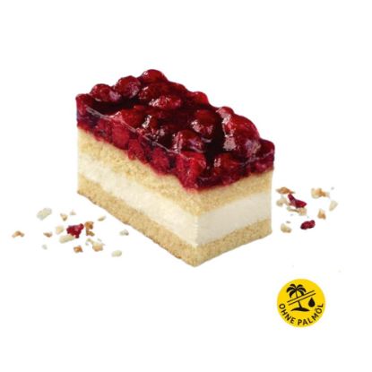 Bild von Himbeer-Käse-Sahne-Schnitte mit der Beschreibung 19,5x29cm/2000g in12 Stk vorgeschnitten