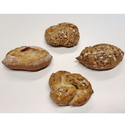 Bild von Mini Gourmet-Mix 60g mit der Beschreibung 4-fach sortiert,vorgebacken