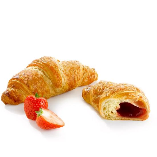 Bild von Butter- Croissant mit  Erdbeerfüllung 85g mit der Beschreibung backfertig