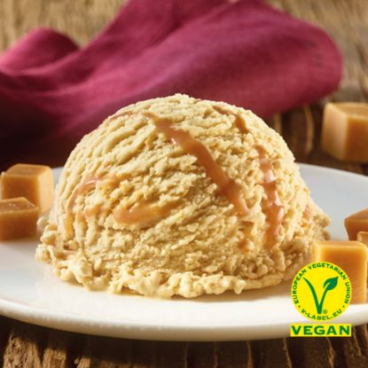 Bild von CDO Toffee VEGAN mit der Beschreibung Karamelleis mit Karamellsauce