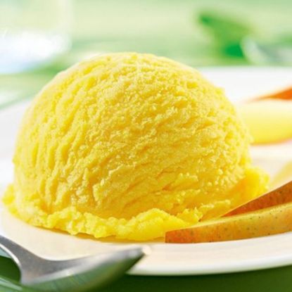 Bild von CDO Mango Sorbet VEGAN mit der Beschreibung Mangosorbet mit Mangostückchen, ohne deklarationspflichtige Zusatzstoffe