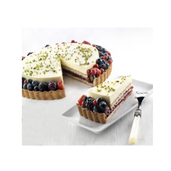 Bild von Torta Frutti di Bosco e Mascarpone  Ø27 cm/1300 g mit der Beschreibung Waldbeeren-Mascapone-Torte, ungeschnitten