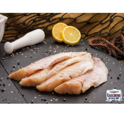 Bild von Rotbarschfilet natur,ohne Haut,160-180g mit der Beschreibung Ein festfleischiges Filet ohne Haut, vielseitig in der Zubereitung z.B. als Bratfisch. 20% Glasur