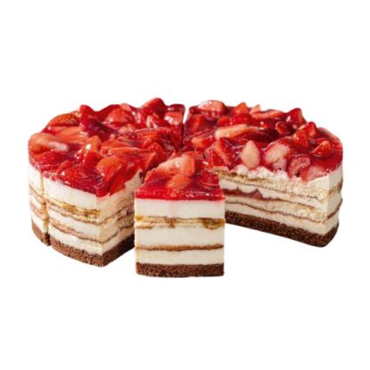 Bild von Erdbeer-Tiramisu-Torte ø 24 cm mit der Beschreibung ø 24 cm / 2300 g in 12 Stk. vorgeschnitten