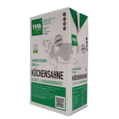 Bild von Küchensahne 15% Tifa Quality mit der Beschreibung Ohne deklarierungspflichtige  Zusatzstoffe