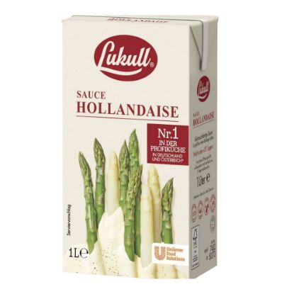 Bild von Lukull Sauce Hollandaise 1 L mit der Beschreibung Die Nr.1 in der Profiküche - zu Gemüse,Fleisch & Fisch