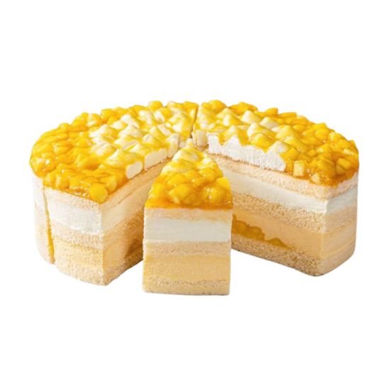 Bild von Mango-Vanille-Torte ø 24 cm mit der Beschreibung in 12 Stk. vorgeschnitten