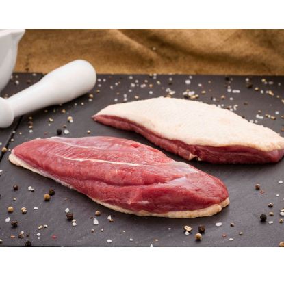 Bild von Barbarie Entenbrustfilet 300-400g / Sück mit der Beschreibung Französisches Entenbrustfilet mit Haut, ohne Knochen - 2 Stück vakumiert