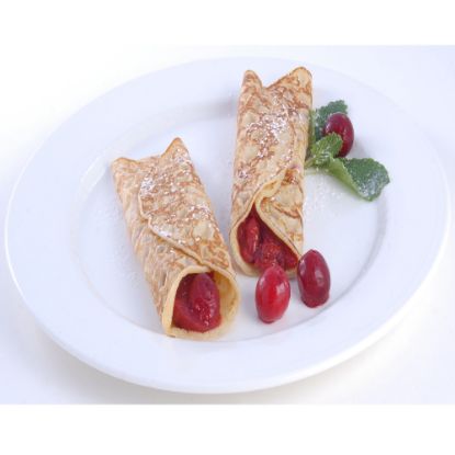 Bild von Eierpfannkuchen mit Kirschfüllung 85g mit der Beschreibung Beidseitig gebacken & 2x gefaltet. Ideal als Dessert z.B. mit einer Kugel Eis oder Solo.