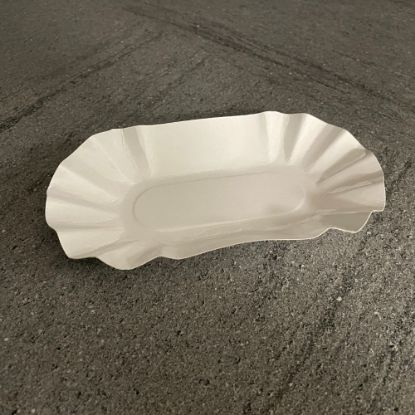 Bild von Pappschale ob 10,5x17,5x3 cm mit der Beschreibung Frischfaser, Pommes-normal