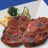 Bild von Schweine-Nackensteak "Original" 150g mit der Beschreibung meliert mit Steakgewürz,  keine ÖL-Marinade- kein tropfen vom Grill