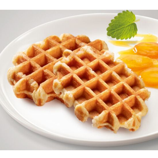 Bild von Lütticher Waffel 90g, fertig gebacken mit der Beschreibung Original belgische Waffel mit Zuckerstückchen.