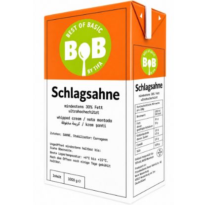 Bild von H-Sahne 30% Tifa Quality mit der Beschreibung Schlagsahne ohne deklarierungspflichtige  Zusatzstoffe