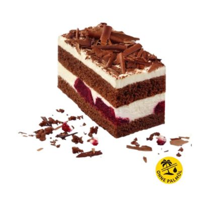 Bild von Schwarzwälder Kirsch-Schnitte mit der Beschreibung 19,5x29cm/1500g in12 Stk vorgeschnitten