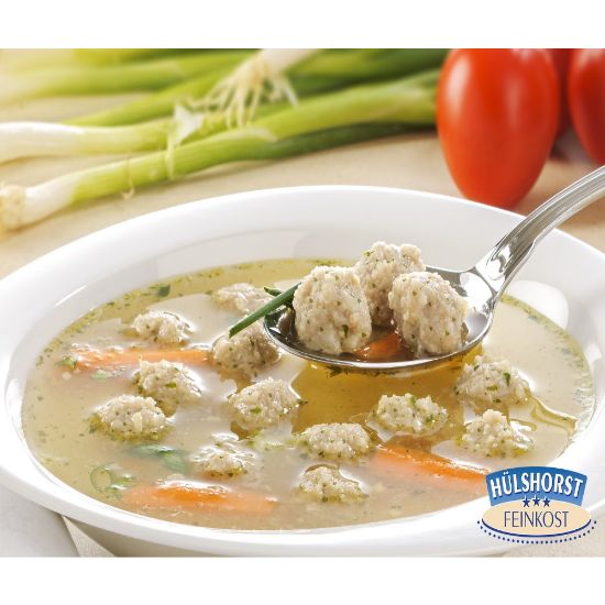 Bild von Fleischklößchen 3-5g/Stk, gegart mit der Beschreibung Kleines Mettbällchen, ideal z.B.als  Suppeneinlage o.für Frikassee