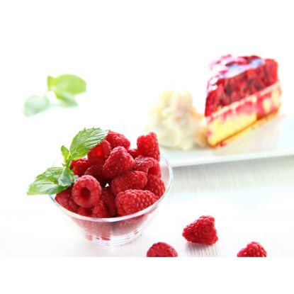 Bild von Himbeeren mit der Beschreibung Aromatisch & Lecker, portionsweise entnehmbar