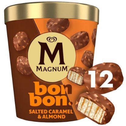 Bild von Magnum Bonbon Salted Caramel & Almond mit der Beschreibung 12 Stück á 17 ml