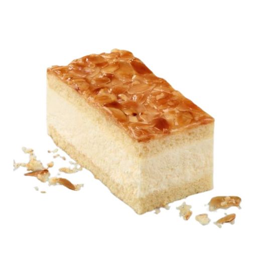 Bild von Mandel-Bienenstich-Schnitte mit der Beschreibung 19,5x29cm/1400g in 12 Stk vorgeschnitten