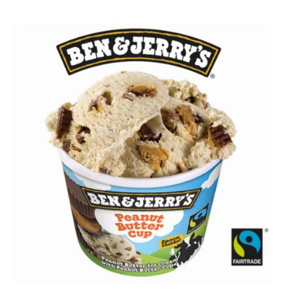 Bild von BJ Peanut Butter Cup 100 ml mit der Beschreibung Erdnussbutter-Eiscreme mit Erdnusscreme Drops