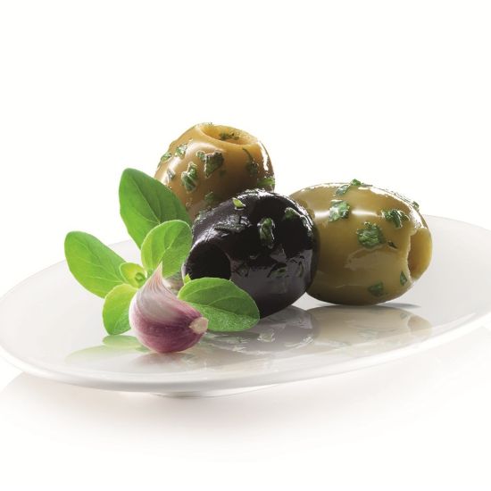 Bild von Olivenmix Kräuter Knoblauch mit der Beschreibung Vorbestellung bis mittwochs - Lieferung ab Folgewoche Montag
