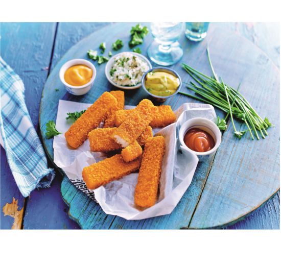 Bild von MSC  Fischstäbchen 30g mit der Beschreibung aus saftigem Alaska Seelachsfilet,knusprig paniert & vorgebraten. MSC-C-53059
