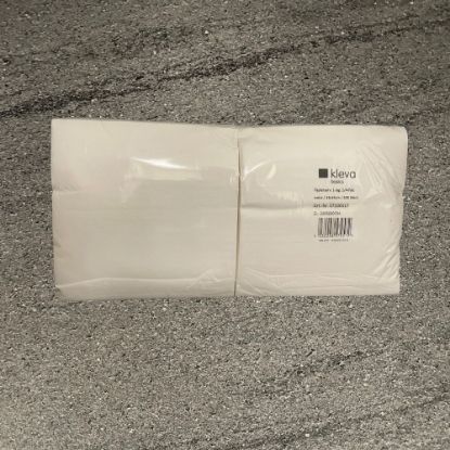 Bild von Papierservietten weiß, 1-lagig mit der Beschreibung 33x33 cm, 1/4 Falz