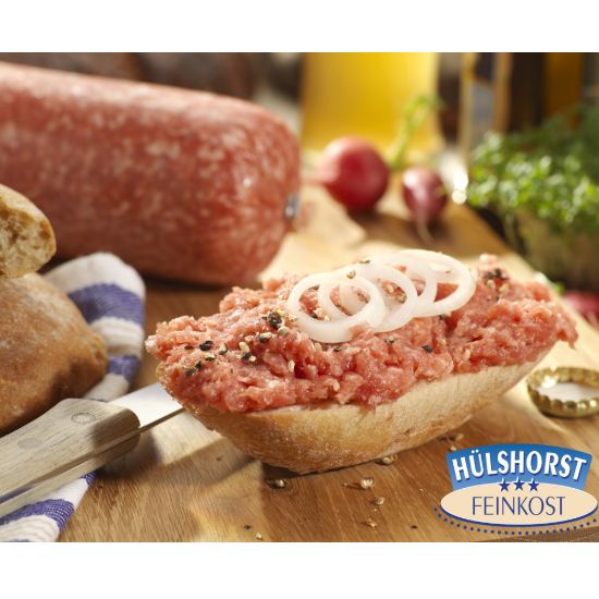Bild von Schinken - Zwiebelmettwurst 500g/Stk mit der Beschreibung Schmackhafte Mettwurst aus dem Schweineschinken.