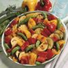 Bild von FRoSTA Grill-Pfannengemüse Mediterran, veget. mit der Beschreibung Gelber und goter Paprika, Peperoni, Zuckerschoten, Zucchini
