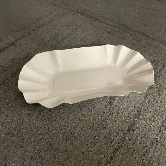 Bild von Pappschale ob 10,5x17,5x3 cm mit der Beschreibung Frischfaser, Pommes-normal