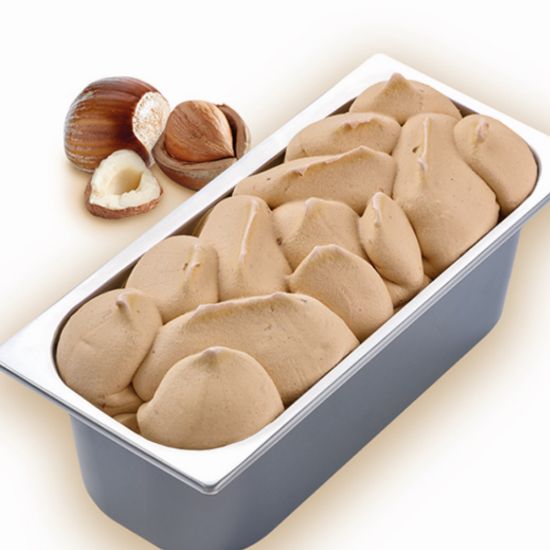 Bild von CDO Gelateria Haselnuss mit der Beschreibung Haselnusseis mit Haselnussstücken, ohne deklarationspflichtige Zusatzstoffe