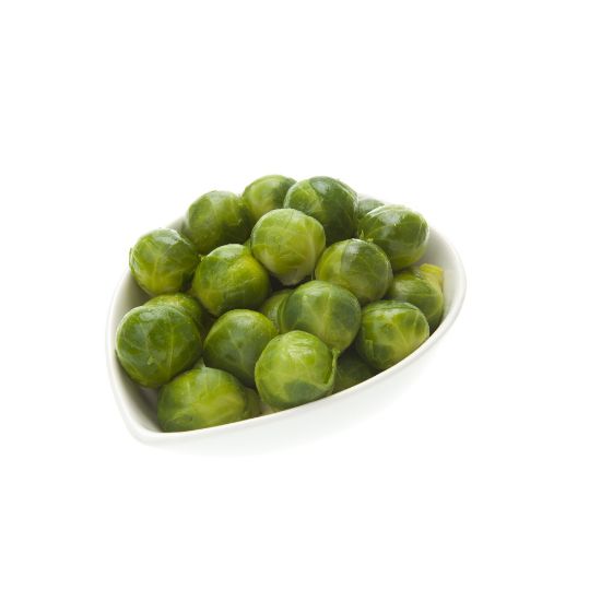 Bild von Rosenkohl 20/25 mm mit der Beschreibung Kleine Rosenkohlröschen portionsweise entnehmbar.