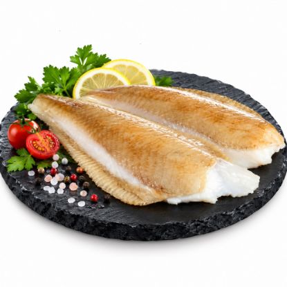 Bild von Schollenfilet natur , 160-180g mit der Beschreibung Doppelfilet ohne Haut, Pazifik